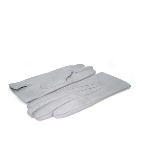 Sermoneta Gloves Guanto in Capretto 2bt con 3 cordoni fod. cashmere Grigio Perla 2025