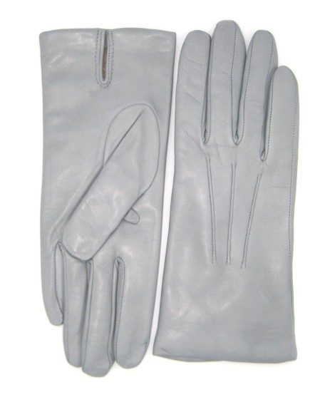 Sermoneta Gloves Guanto in Capretto 2bt con 3 cordoni fod. cashmere Grigio Perla 2025