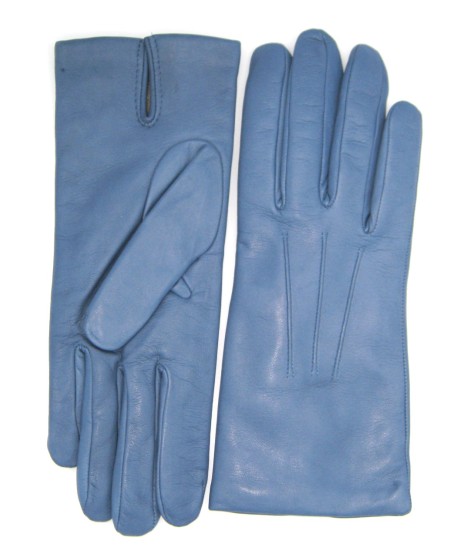 Sermoneta Gloves Guanto in Capretto 2bt con 3 cordoni fod. cashmere Denim Italy