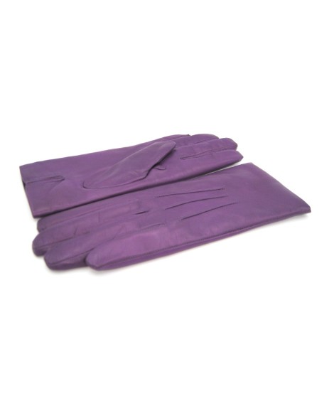 Sermoneta Gloves Guanto in Capretto 2bt con 3 cordoni fod. cashmere Viola 2025