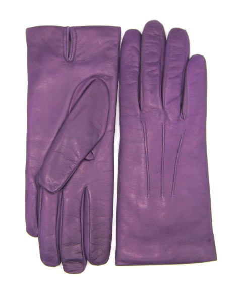 Sermoneta Gloves Guanto in Capretto 2bt con 3 cordoni fod. cashmere Viola 2025