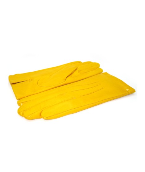 Sermoneta Gloves Guanto in Capretto 2bt con 3 cordoni fod. cashmere Giallo Promozione