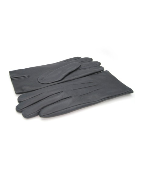 Sermoneta Gloves Guanto in Capretto 2bt con 3 cordoni fod. cashmere Grigio scuro Spedizione Gratuita