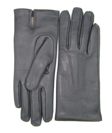 Sermoneta Gloves Guanto in Capretto 2bt con 3 cordoni fod. cashmere Grigio scuro Spedizione Gratuita