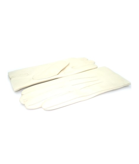 Sermoneta Gloves Guanto in Capretto 2bt con 3 cordoni fod. cashmere Panna Soddisfazione Garantita