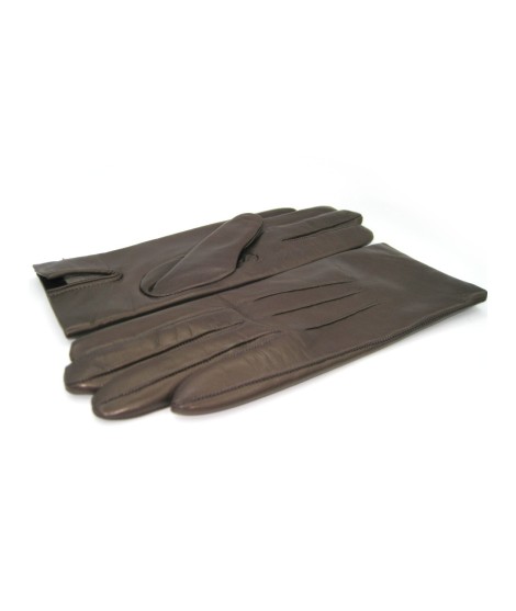 Sermoneta Gloves Guanto in Capretto 2bt con 3 cordoni fod. cashmere T.Moro Qualità Garantita