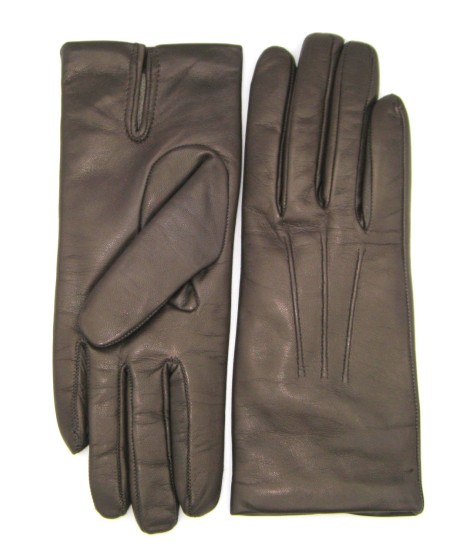 Sermoneta Gloves Guanto in Capretto 2bt con 3 cordoni fod. cashmere T.Moro Qualità Garantita