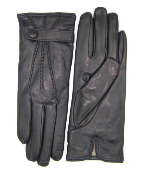 Sermoneta Gloves Guanto in Nappa con cinturino fod cashmere Navy Shopping Online