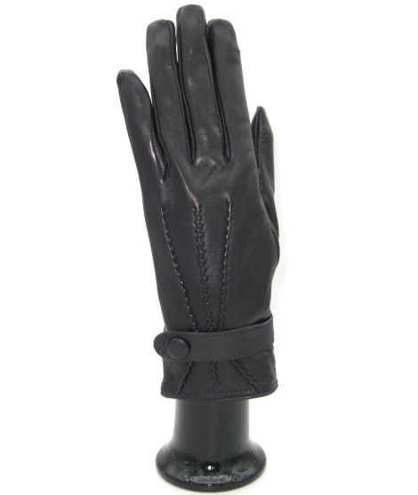 Sermoneta Gloves Guanto in Nappa con cinturino fod cashmere Navy Shopping Online