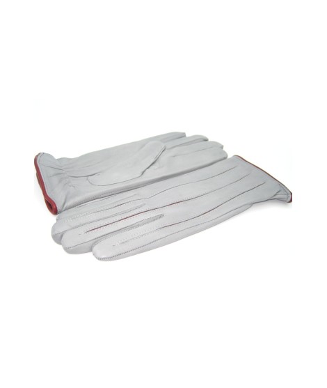 Sermoneta Gloves Guanto in Nappa con intarsi a contrasto Grigio Perla/Bordeaux Hotsell