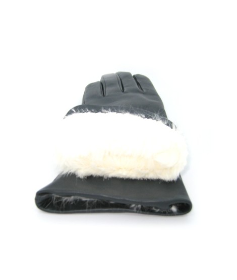 Sermoneta Gloves Guanto Nappa foderato Lapin Grigio scuro I Più Venduti