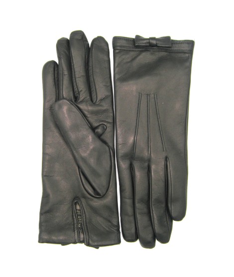 Sermoneta Gloves Guanto in Nappa con fiocchetto sul polso Nero Online