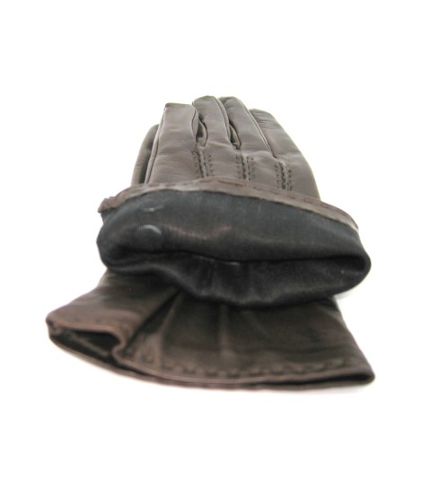 Sermoneta Gloves Guanto Nappa 4bt con bottoncini fod.seta T.Moro Saldi