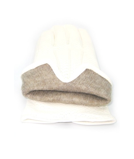 Sermoneta Gloves Guanti Nappa foderato cashmere Bianco Hotsell
