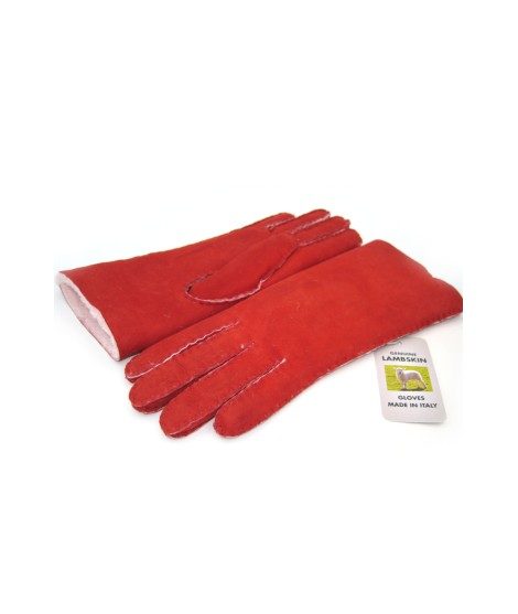 Sermoneta Gloves Guanto Montone cucito a mano Rosso Promozione Limitata