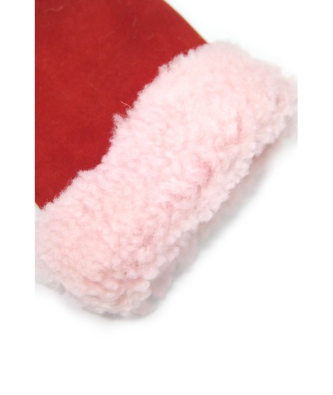 Sermoneta Gloves Guanto Montone cucito a mano Rosso Promozione Limitata