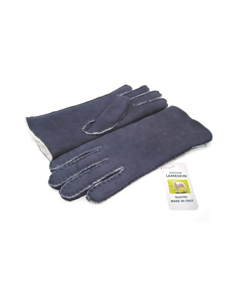 Sermoneta Gloves Guanto Montone cucito a mano Navy Negozio