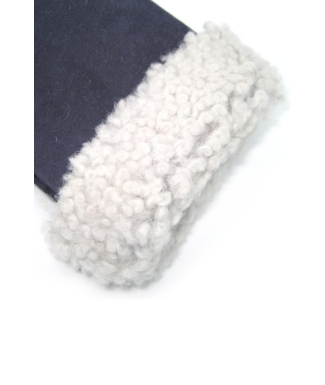 Sermoneta Gloves Guanto Montone cucito a mano Navy Negozio