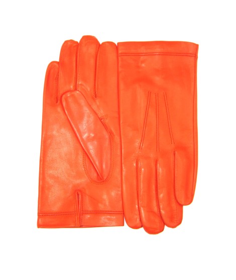 Sermoneta Gloves Guanto in Nappa foderato seta Arancio Prezzo di fabbrica