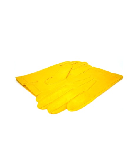Sermoneta Gloves Guanto in Nappa foderato seta Giallo ocra Offerta speciale