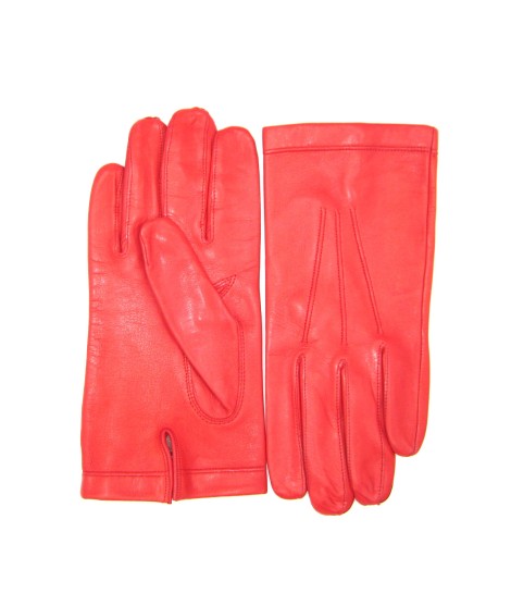 Sermoneta Gloves Guanto in Nappa foderato seta Rosso Shopping online