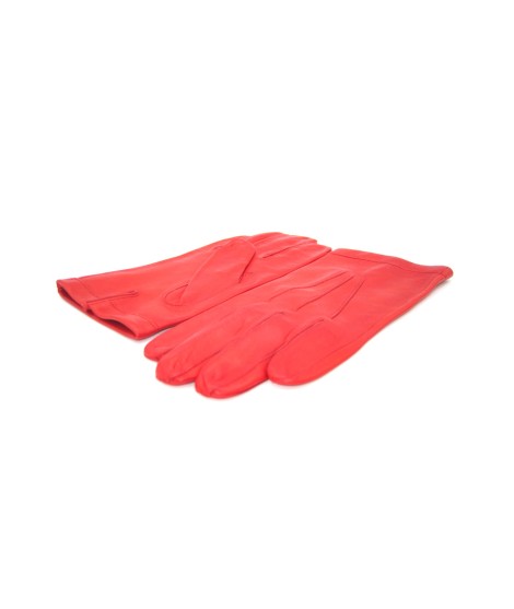 Sermoneta Gloves Guanto in Nappa foderato seta Rosso Shopping online