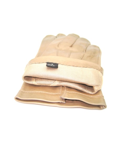 Sermoneta Gloves Guanto in Nappa foderato seta Toupe Offerta per la Festa della Mamma