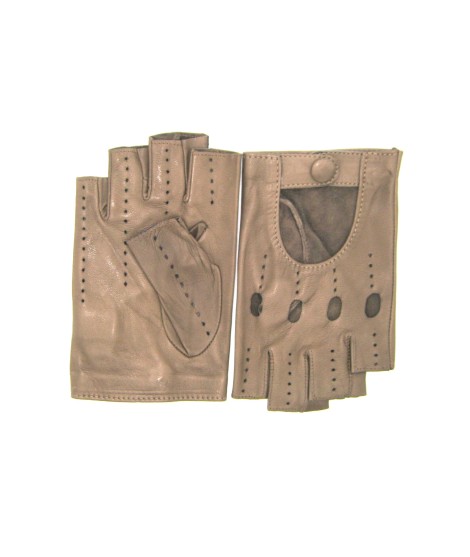 Sermoneta Gloves Guanto in Nappa da guida mezze dita Fango Vendita calda