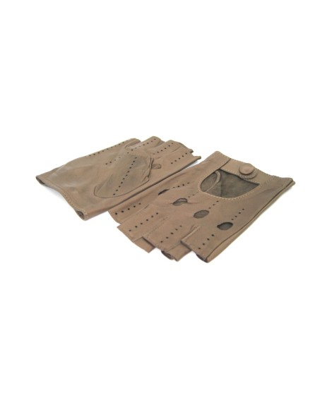 Sermoneta Gloves Guanto in Nappa da guida mezze dita Fango Vendita calda