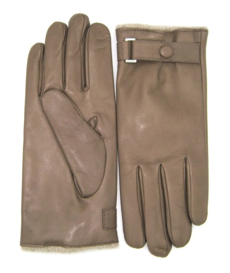 Sermoneta Gloves Guanto Nappa foderato cashmere con cinturino Fango Comprane uno, ottenene uno gratis