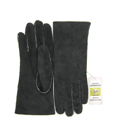 Sermoneta Gloves Guanto Montone cucito a mano Nero Super sconto