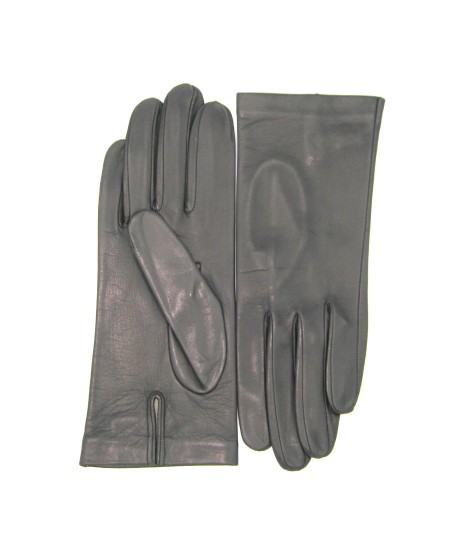 Sermoneta Gloves Guanto Nappa fodera seta Grigio scuro Black Friday Prezzi