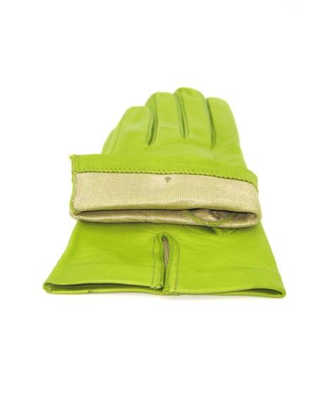 Sermoneta Gloves Guanto Nappa fodera seta Pistacchio In vendita