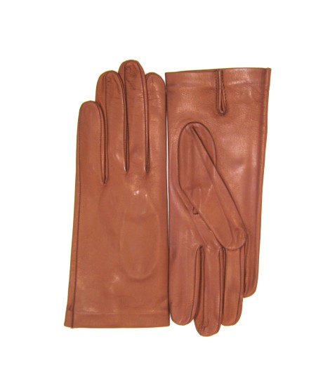 Sermoneta Gloves Guanto Nappa fodera seta Cognac Sconti questo mese