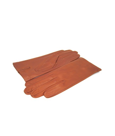 Sermoneta Gloves Guanto Nappa fodera seta Cognac Sconti questo mese