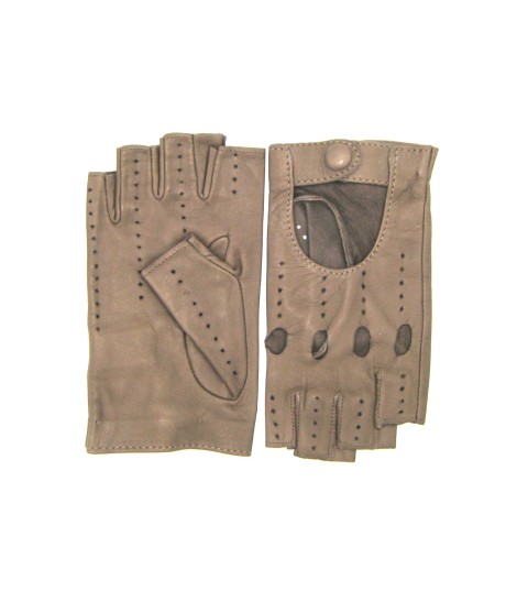 Sermoneta Gloves Guanto Guida in Nappa sfoderato 1/2 dita Fango Offerta settimanale
