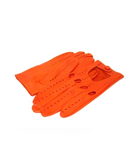 Sermoneta Gloves Guanto Guida in Nappa sfoderato dita intere Arancio scuro Rilascio limitato