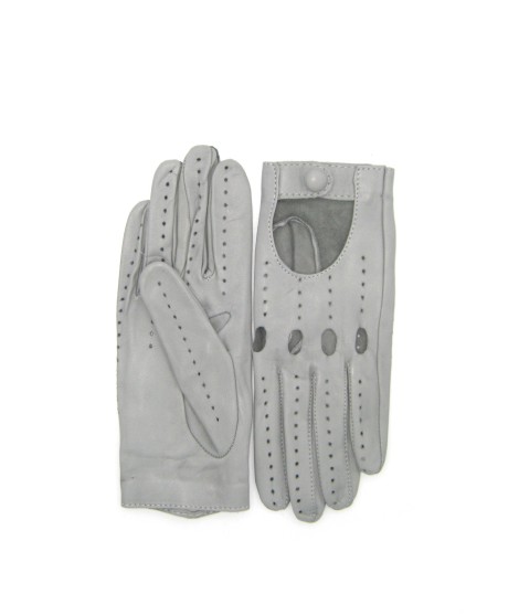 Sermoneta Gloves Guanto Guida in Nappa sfoderato dita intere Grigio Perla Ultimo giorno