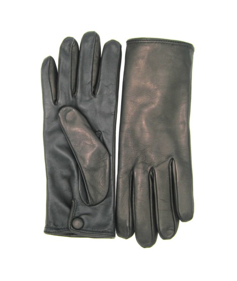 Sermoneta Gloves Guanti in Nappa fod. cashmere con bottone Touch Screen Nero Enormi sconti