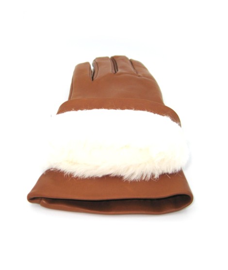 Sermoneta Gloves Guanto Nappa foderato Lapin Tan 50% di sconto con spedizione gratuita