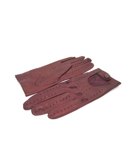 Sermoneta Gloves Guanto Guida in Nappa sfoderato dita intere Bordeaux Italia
