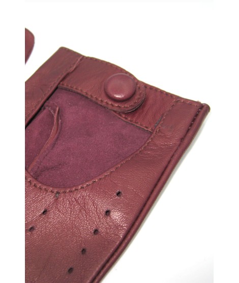 Sermoneta Gloves Guanto Guida in Nappa sfoderato dita intere Bordeaux Italia