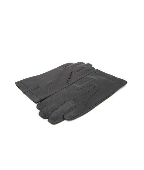 Sermoneta Gloves Guanto in Nappa foderato seta Navy Sconto
