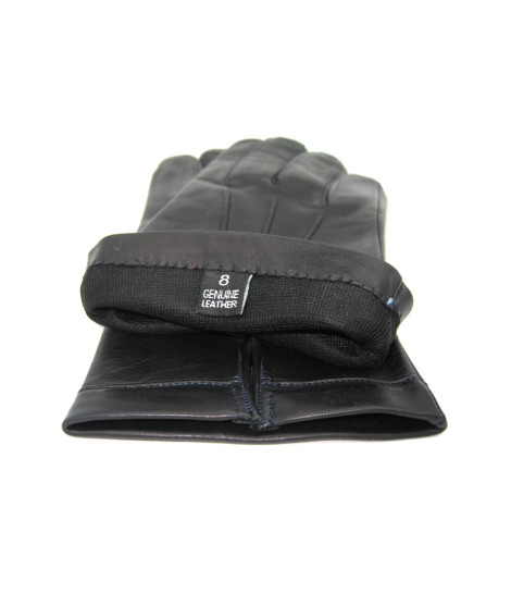 Sermoneta Gloves Guanto in Nappa foderato seta Navy Sconto