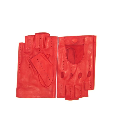 Sermoneta Gloves Guanto in Nappa da Guida mezze dita Rosso Offerta