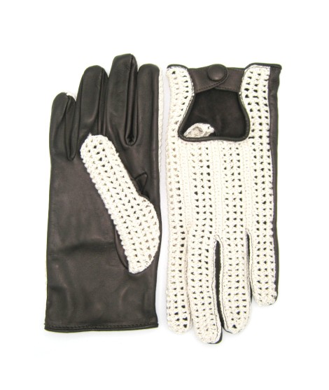 Sermoneta Gloves Guanto Guida in Nappa e Corda dita intere T.Moro Shopping online