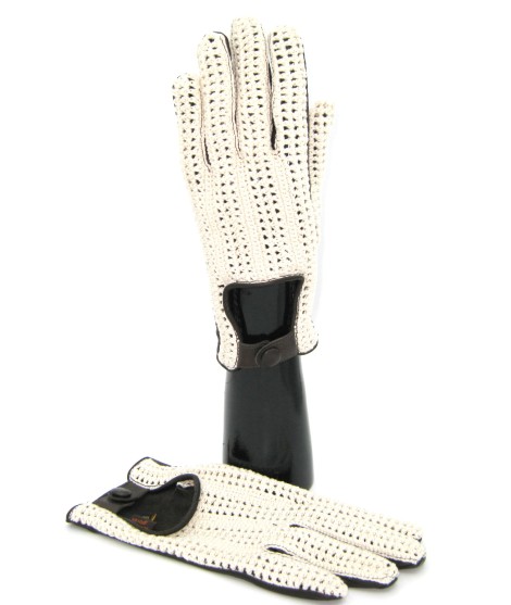 Sermoneta Gloves Guanto Guida in Nappa e Corda dita intere T.Moro Shopping online