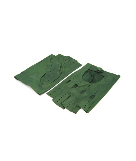 Sermoneta Gloves Guanto Guida in Nappa mezze dita Verde Oliva Vendite stagionali