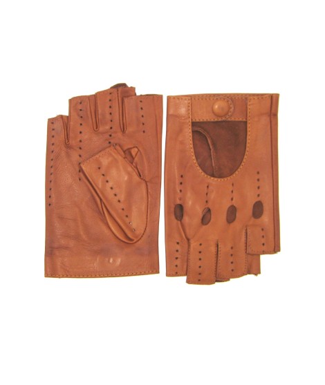 Sermoneta Gloves Guanto Guida in Nappa mezze dita Tan Black Friday