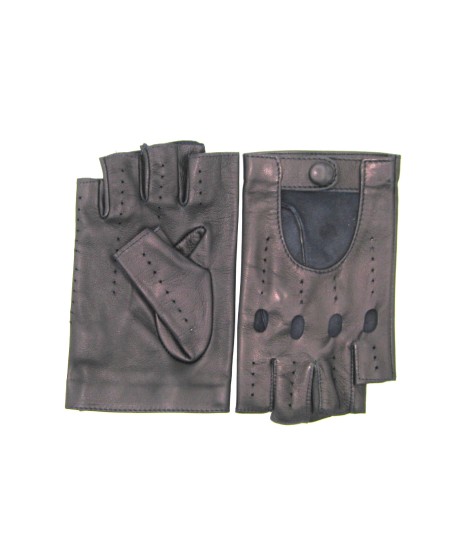 Sermoneta Gloves Guanto Guida in Nappa mezze dita Navy Offerta natalizia
